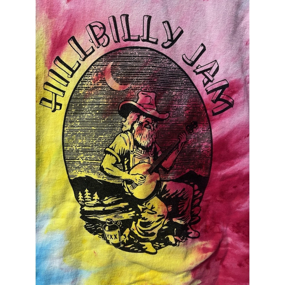 Hill Billy Jam Maggie Valley‎ North Carolina Tye Dye Tee Women's Size Medium